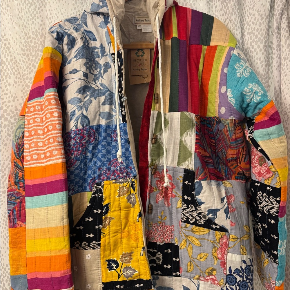 Ashley Taylor Multicolor Patchwork Jacket NWT - image 1
